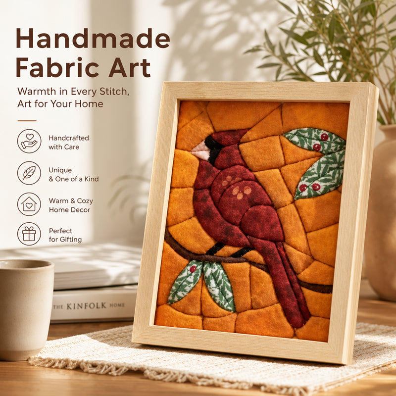 🧵 No-Sew Kinusaiga Fabric Art Kit – DIY Fabric Tucking Wall Art with Frame & Tools